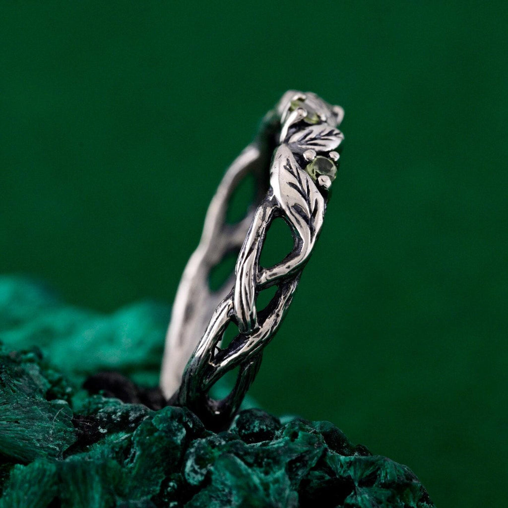 Custom Birthstone Ring Forest Fairy With Text Inside- Personalized Enchanted Gift