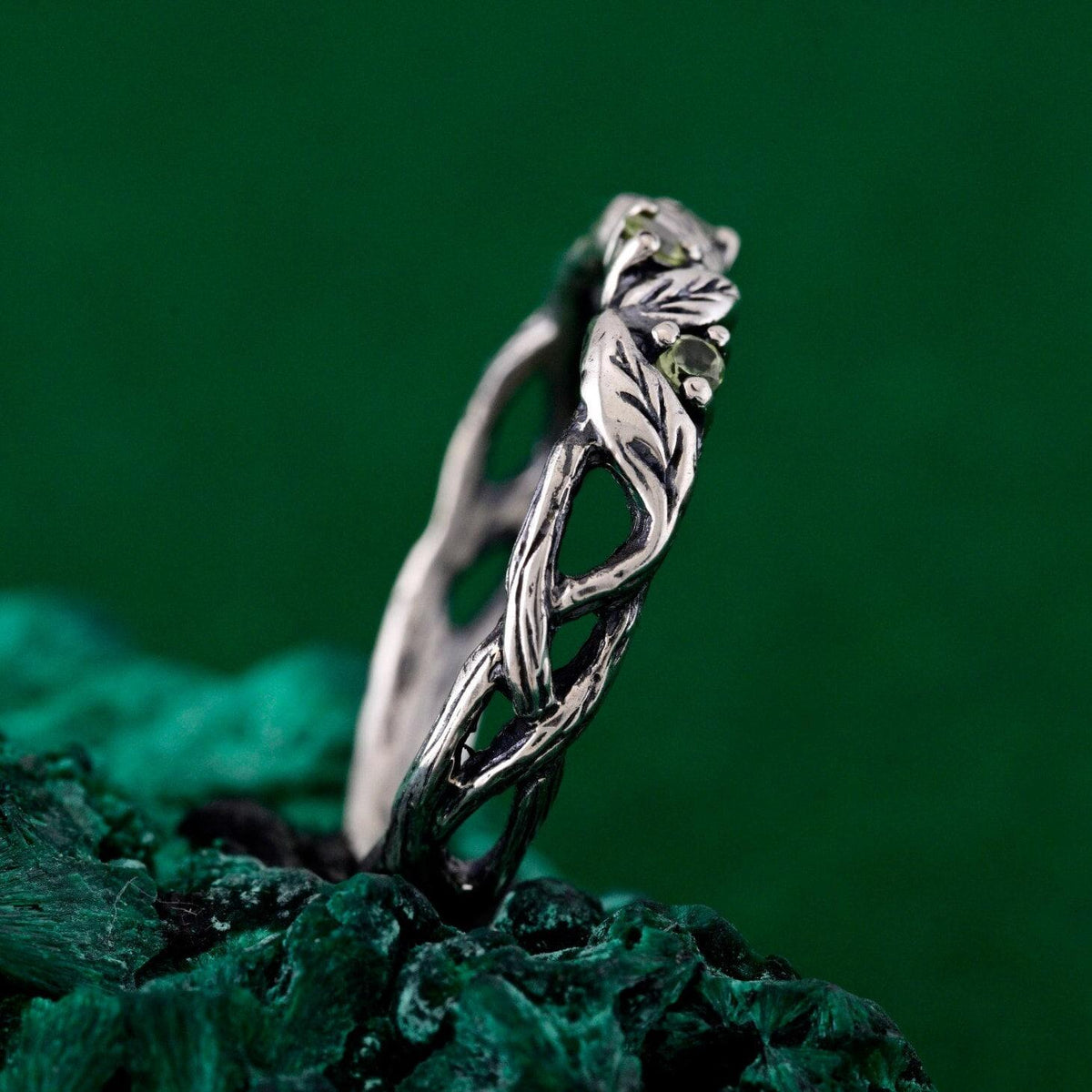 Custom Birthstone Ring Forest Fairy With Text Inside- Personalized Enchanted Gift