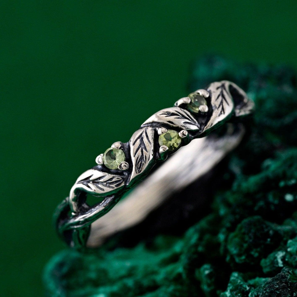 Custom Birthstone Ring Forest Fairy With Text Inside- Personalized Enchanted Gift