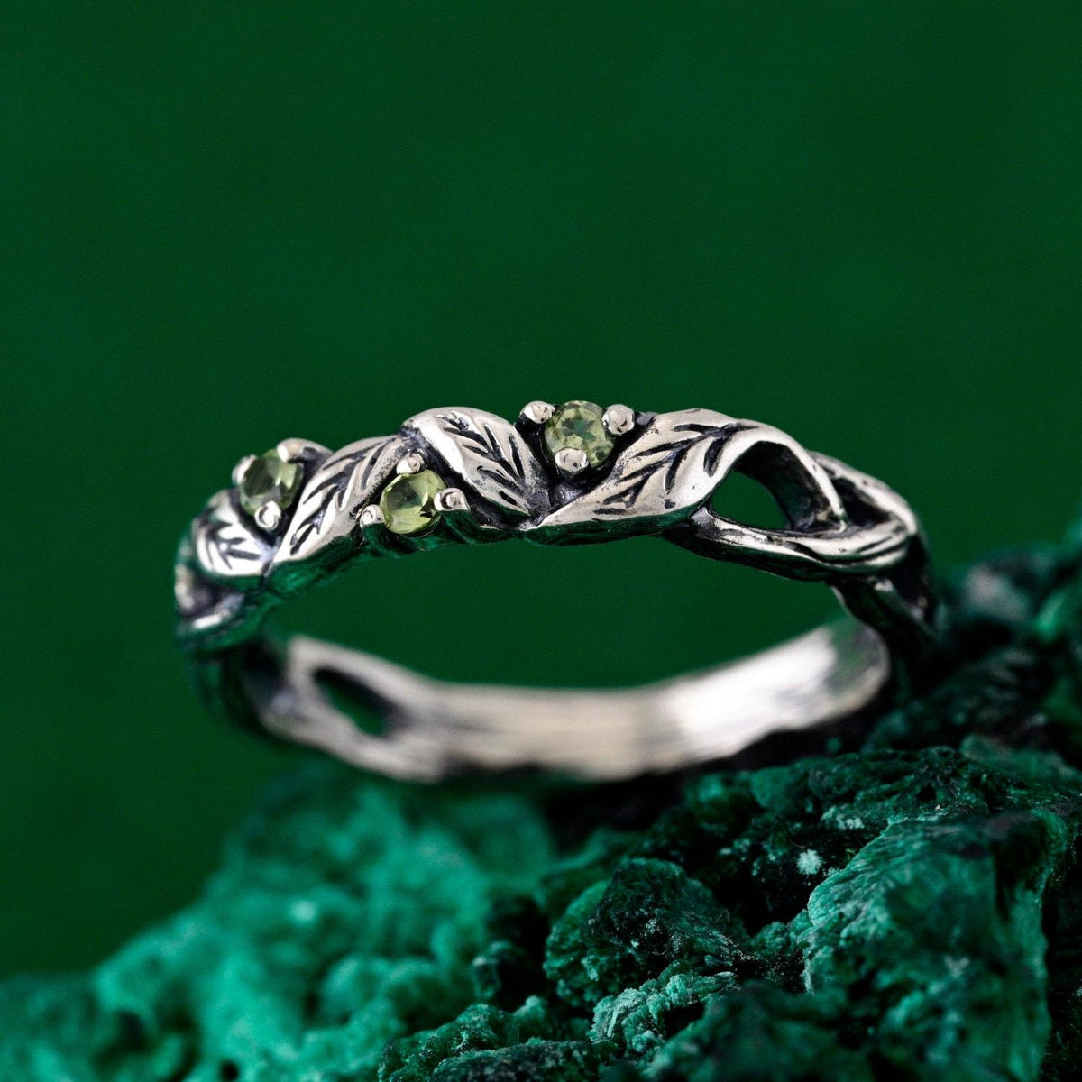 Custom Birthstone Ring Forest Fairy With Text Inside- Personalized Enchanted Gift