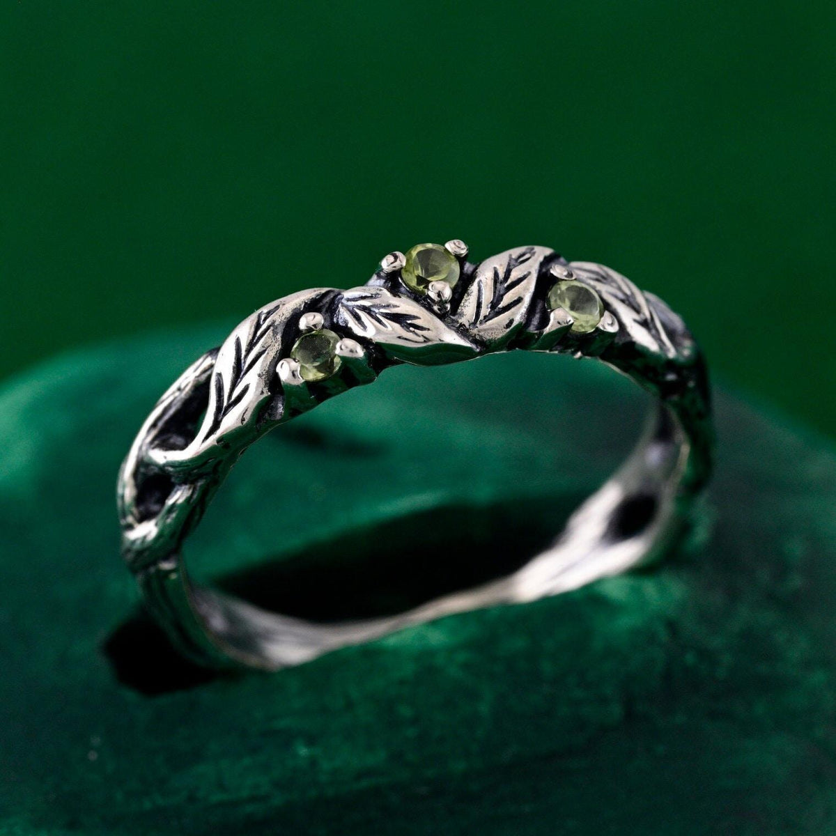 Custom Birthstone Ring Forest Fairy With Text Inside- Personalized Enchanted Gift