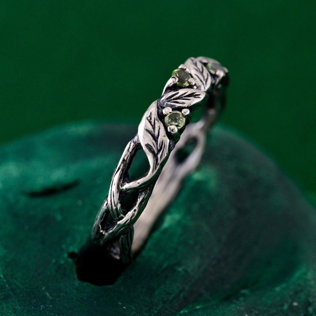 Custom Birthstone Ring Forest Fairy With Text Inside- Personalized Enchanted Gift