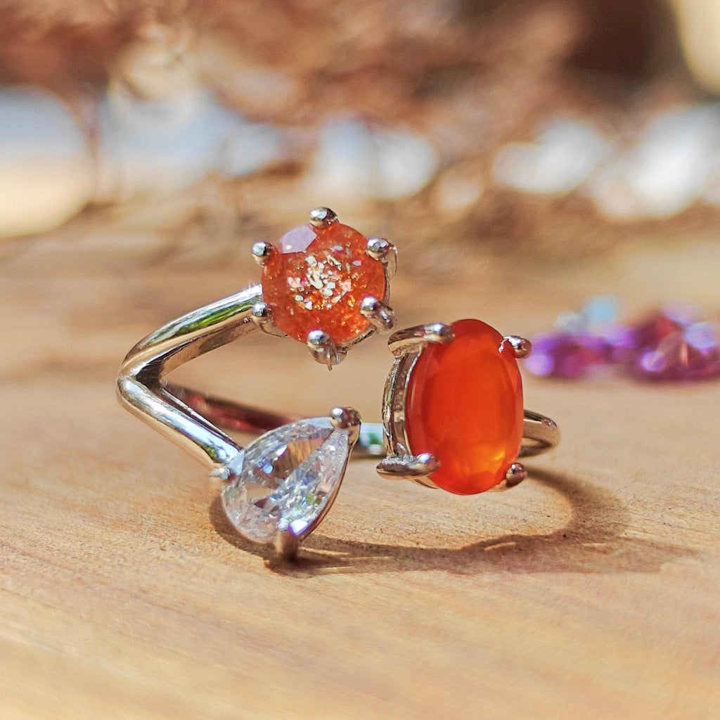 Custom 3 Stone Ring, Pick Your Own Three Stone Family Tree Gemstone Ring, Multi Shape Gemstone Ring, Birthstone Ring Jewelry