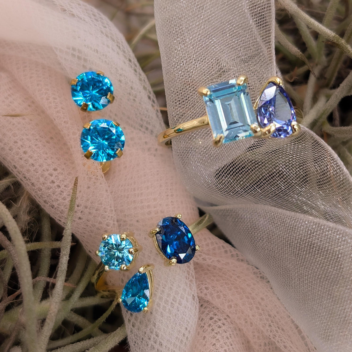 Custom 3 Stone Ring, Pick Your Own Three Stone Family Tree Gemstone Ring, Multi Shape Gemstone Ring, Birthstone Ring Jewelry