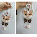 Needle Felted Cat Car Pendant, Custom Needle Felting Pet Car Accessories, Handmade Gift for Pet Lovers