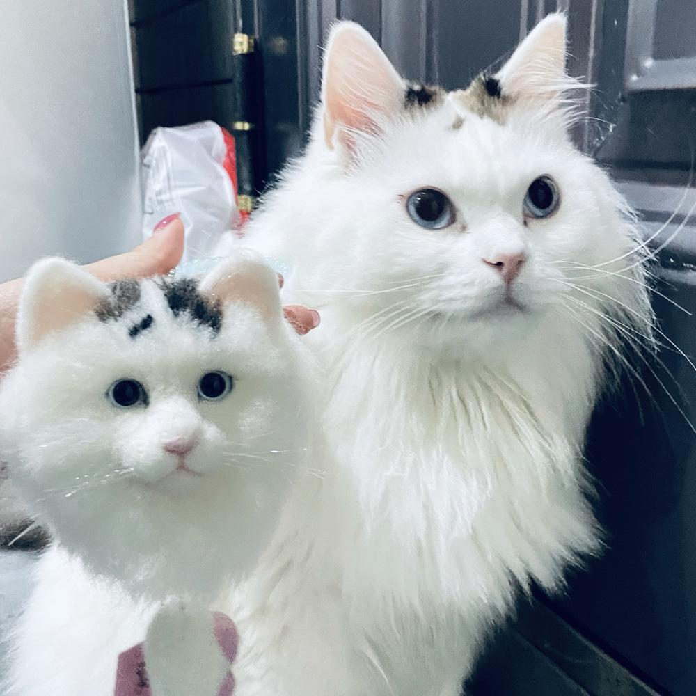 Custom Car Accessories for Cat Lovers, Rear View Mirror Accessories, Custom Needle Felted Car Accessories