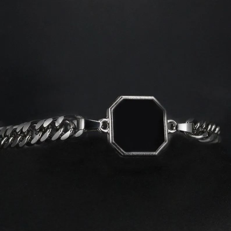 Personalized Temperature-Sensitive Photo Bracelet Magic Photo Men's Bracelet Which Changes Color With Temperature Best Gift For Him