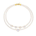 Wild Rose Collection Multi-string Flower Choker With Pearls