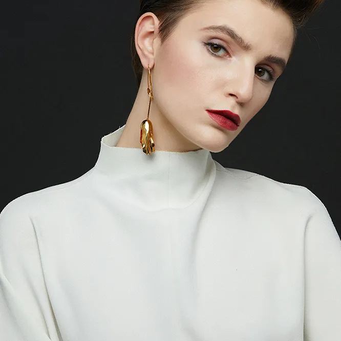 Tulip Collection Single Flower Earrings