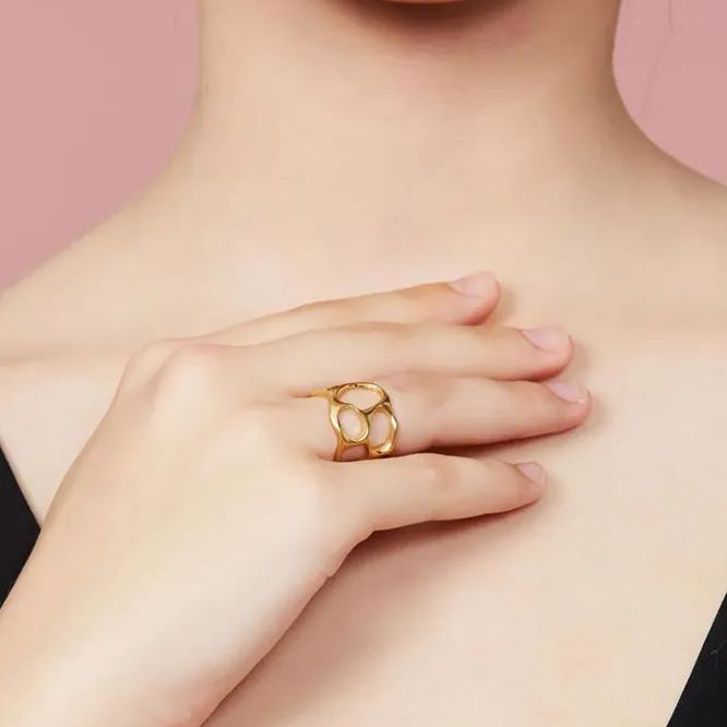 Texture Collection Silver Hollow Ring