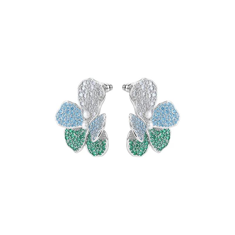 Pansy Collection Flower Shaped Earrings