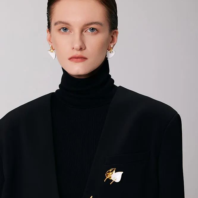 Calla Lily Collection Single Flower Brooch