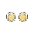 Eucalyptus Collection Double Layer Flower Multi-pearl Earrings