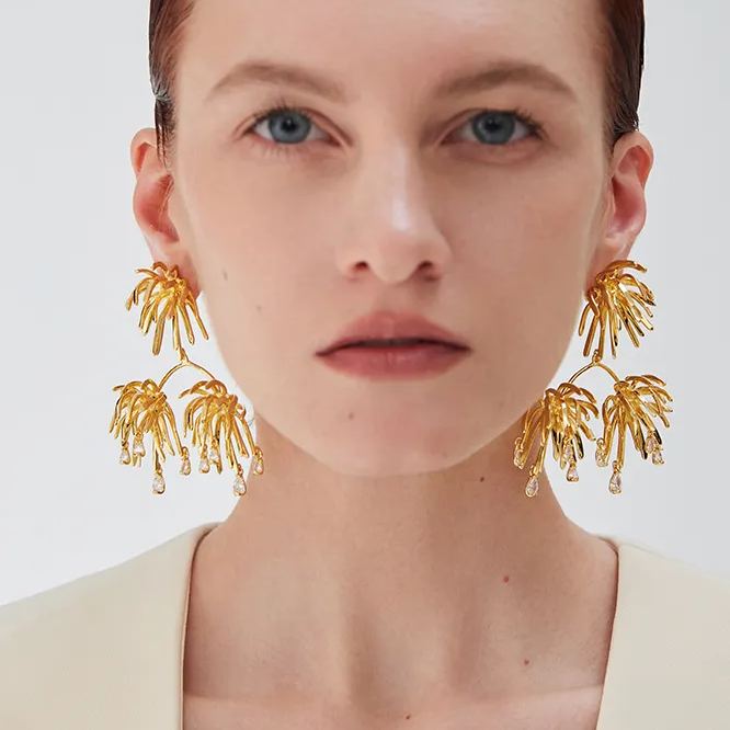 Palms Collection Radial Tassel Earrings