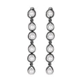 Curvilinear Collection Pearl Drop Earrings With Figure Of 8 Shape