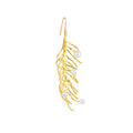 Fern Collection Single Earring With Pearl