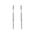 Branches Collection Straight Long Drop Earrings