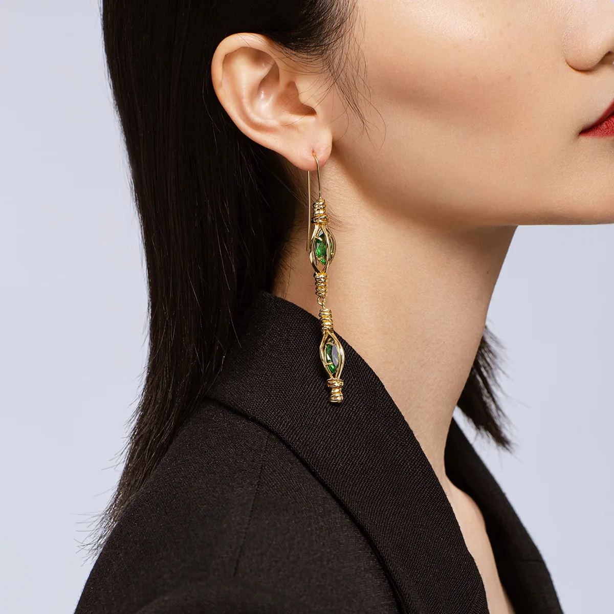 Bamboo Collection Woven Bamboo Earrings