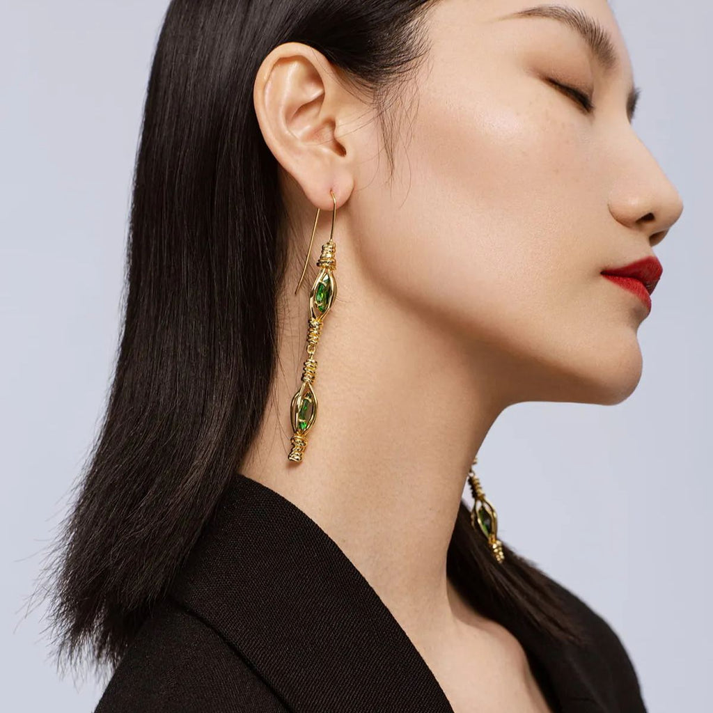 Bamboo Collection Woven Bamboo Earrings