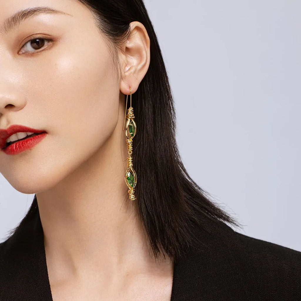Bamboo Collection Woven Bamboo Earrings