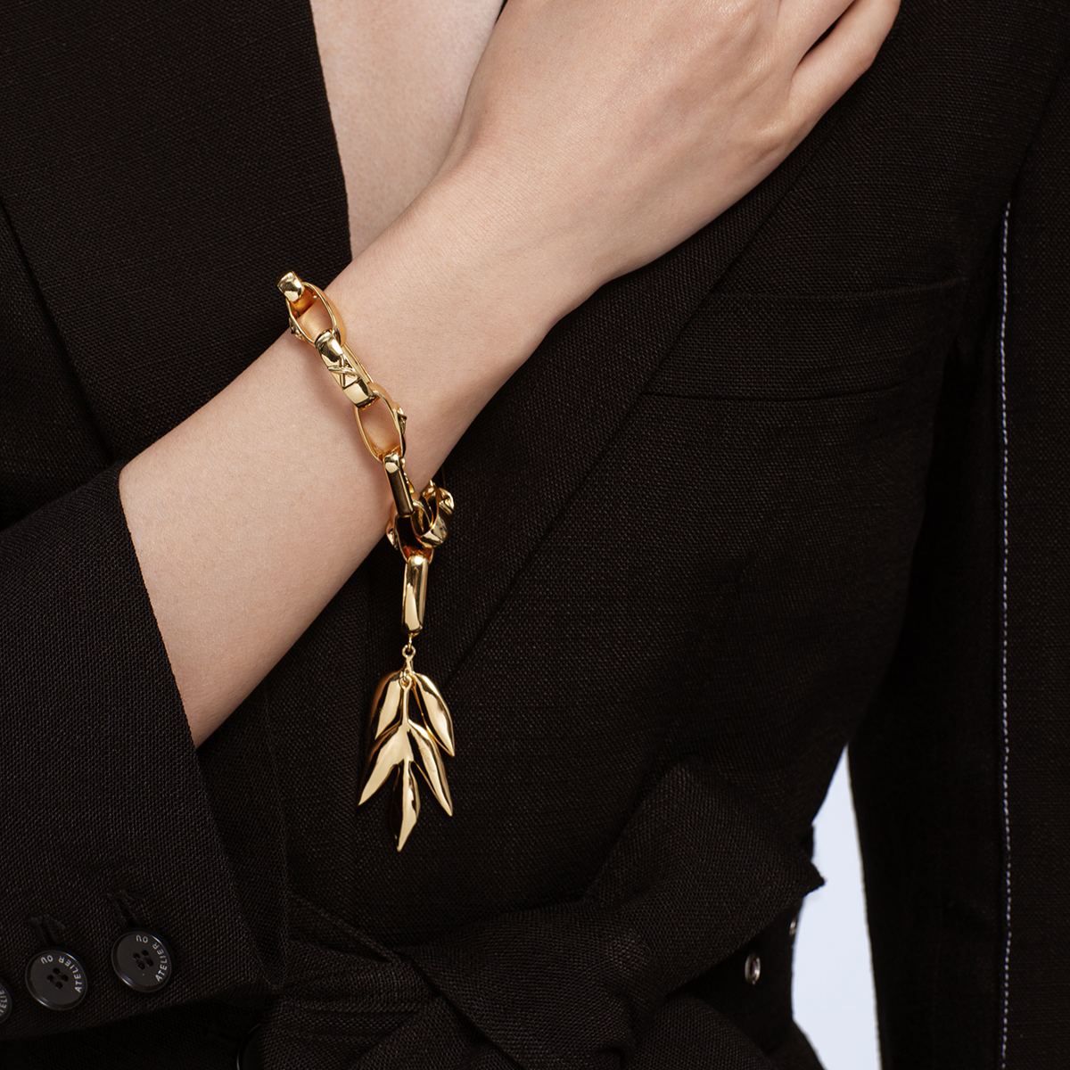 Bamboo Collection Woven Bamboo Shape Bracelet