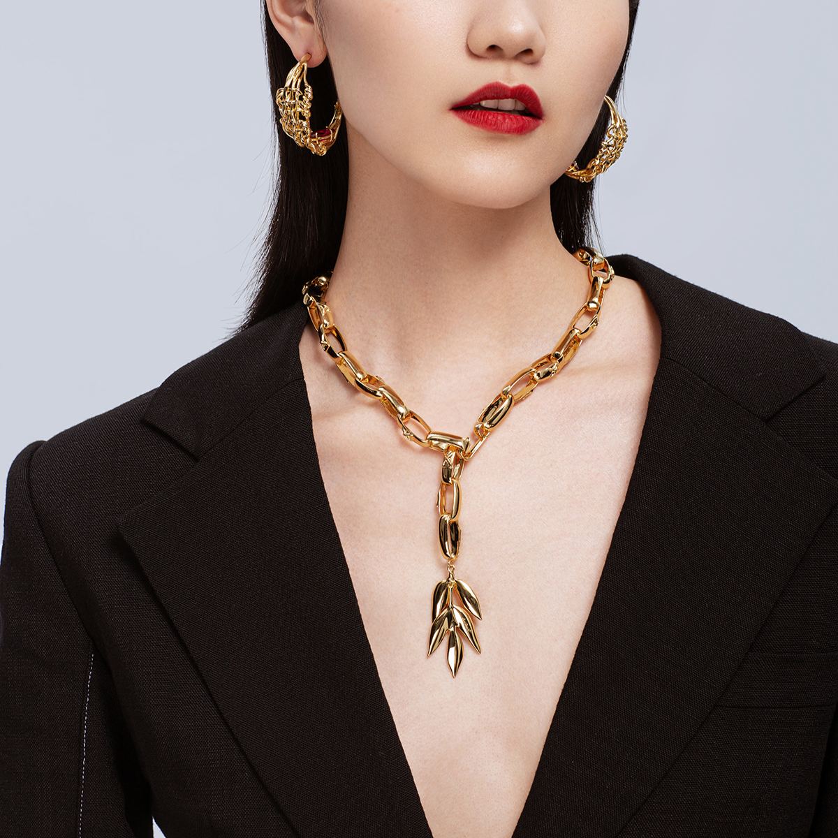Bamboo Collection Woven Bamboo Necklace