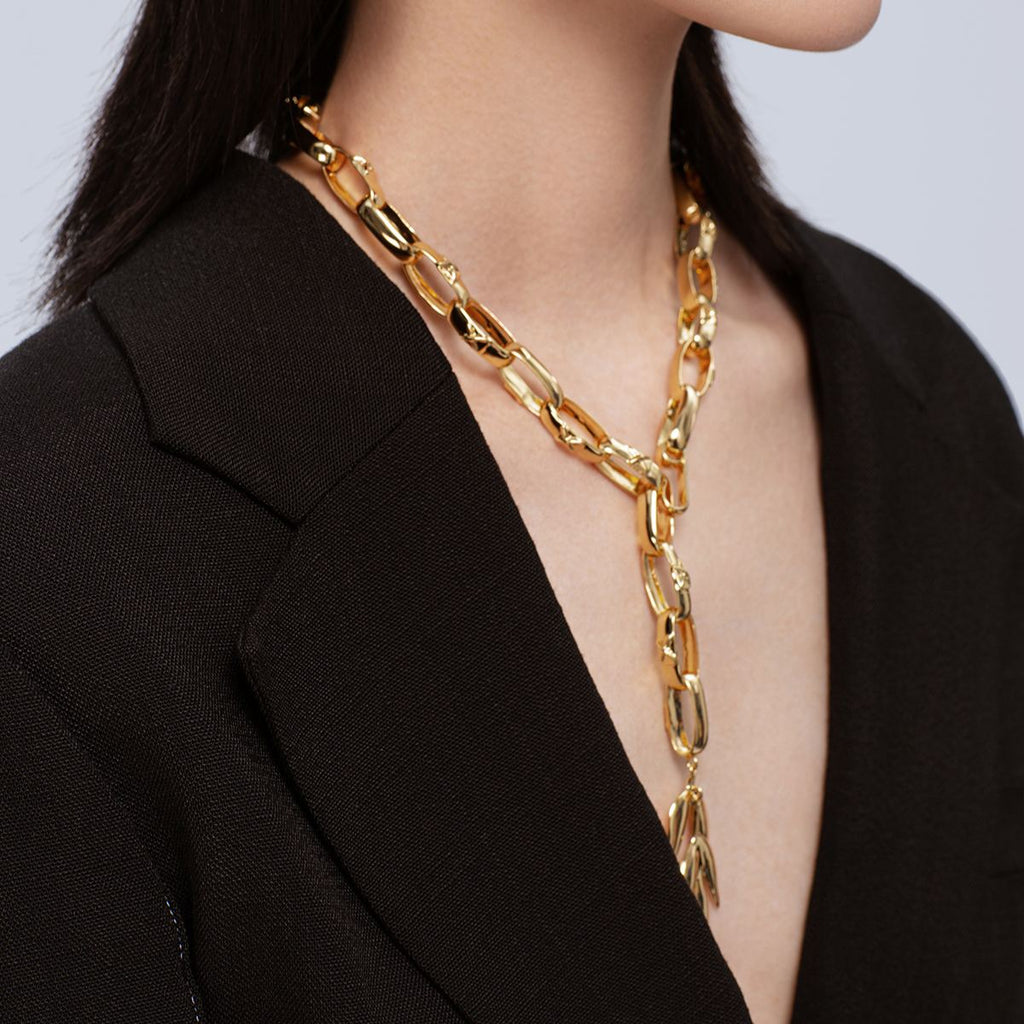 Bamboo Collection Woven Bamboo Necklace