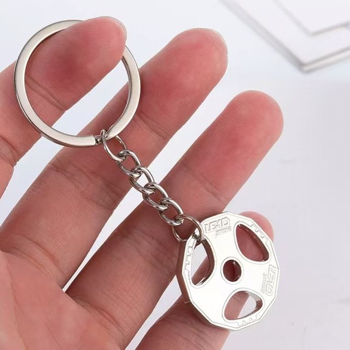 Dumbbell Metal Keychain Accessories Equipment Kettlebells Dumbbells Boxing Pendant Mini Fitness Keychain
