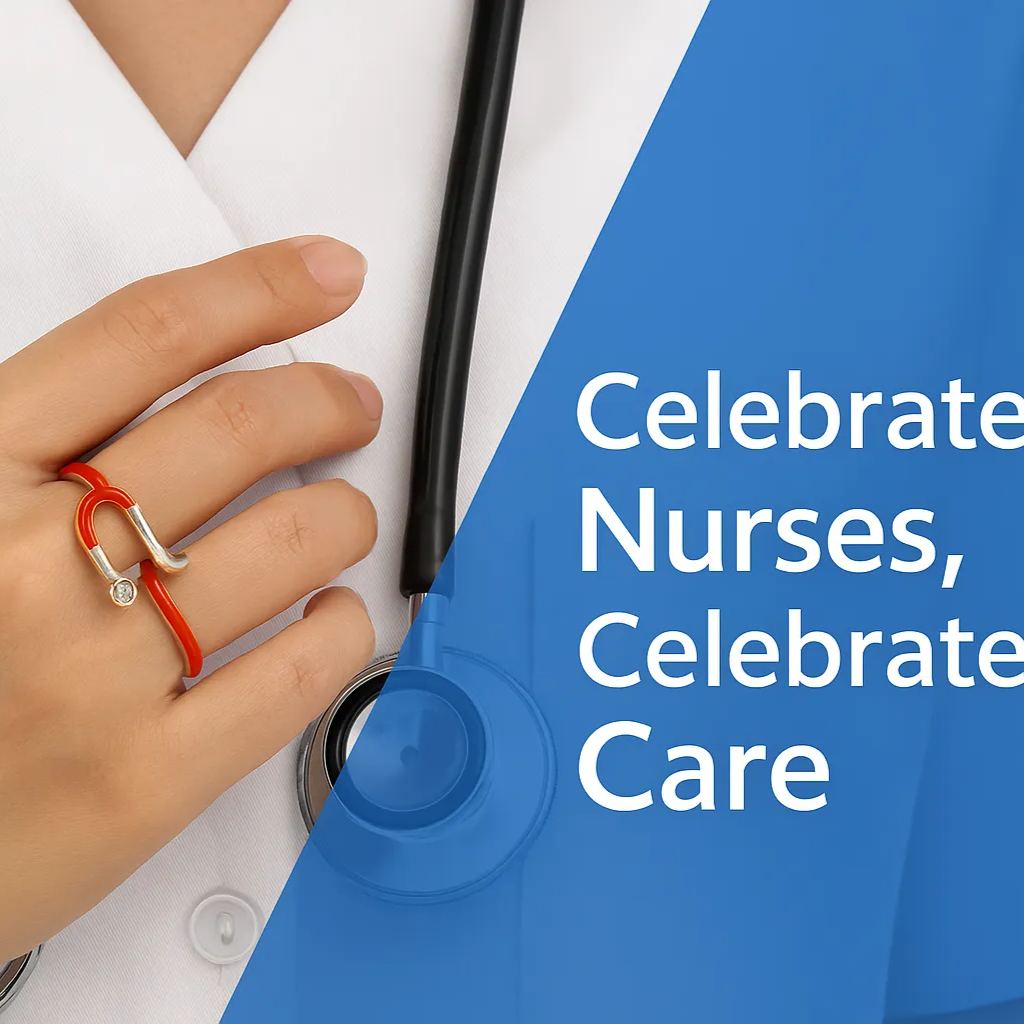 Custom Enamel Stethoscope Ring with Birthstone Personalized Multicolor Nurse Appreciation Gift for Medical Staff & Doctors & Students