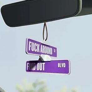 Fuck Around and Find Out Street Sign Hanger 3D Printed Funny Street Warning FAFO Sign Decoration Caraccessories Christmas Gift
