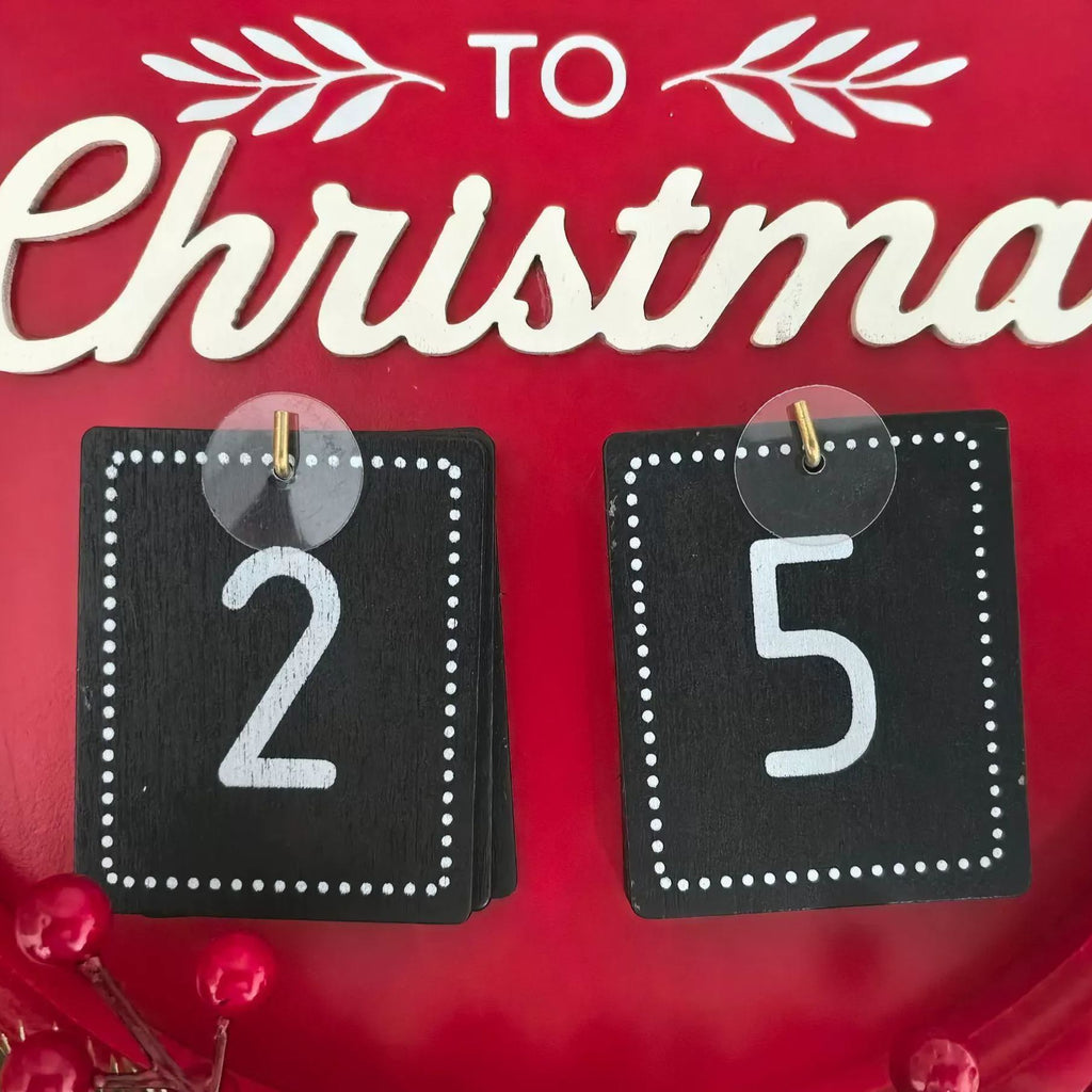 Christmas Countdown Calendar Sign Days Until Santa Stops Here Christmas Gifts
