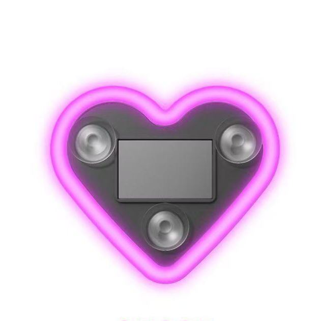 Solar-Powered Heart Car Light LED Decorative Window Lamp  Auto Exterior Solar Energy Mood Light