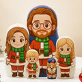 Customized Head Portrait Nesting Dolls Christmas Costume Custom Photo Family Portrait Cartoon Style Gift Photo Christmas Gift