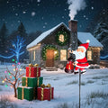 Solar-Powered Santa Claus Lights Ground-Mounted Outdoor Solar Lights Courtyard Decorative Lights