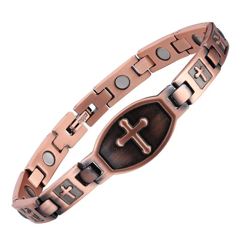 Copper Bracelet for Women & Men Ultra Strength Magnetic 3500 Gauss Pure Copper Hypoallergenic Adjustable Stack Bangle Perfect Wellness Jewelry Gift for Relieving Joint Pain