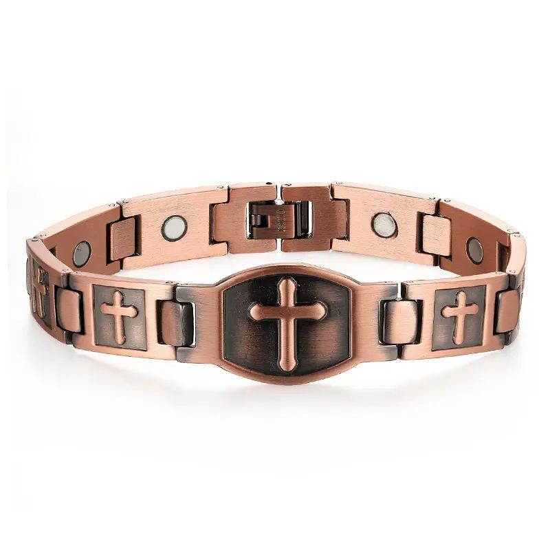 Copper Bracelet for Women & Men Ultra Strength Magnetic 3500 Gauss Pure Copper Hypoallergenic Adjustable Stack Bangle Perfect Wellness Jewelry Gift for Relieving Joint Pain