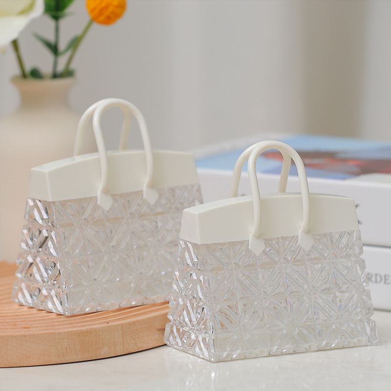 Night Light Crystal Handbag Lamp Luxury Bedside Ambient Light LED Purse Lamp Novelty Desktop Ornament Romantic Birthday Gift for Women
