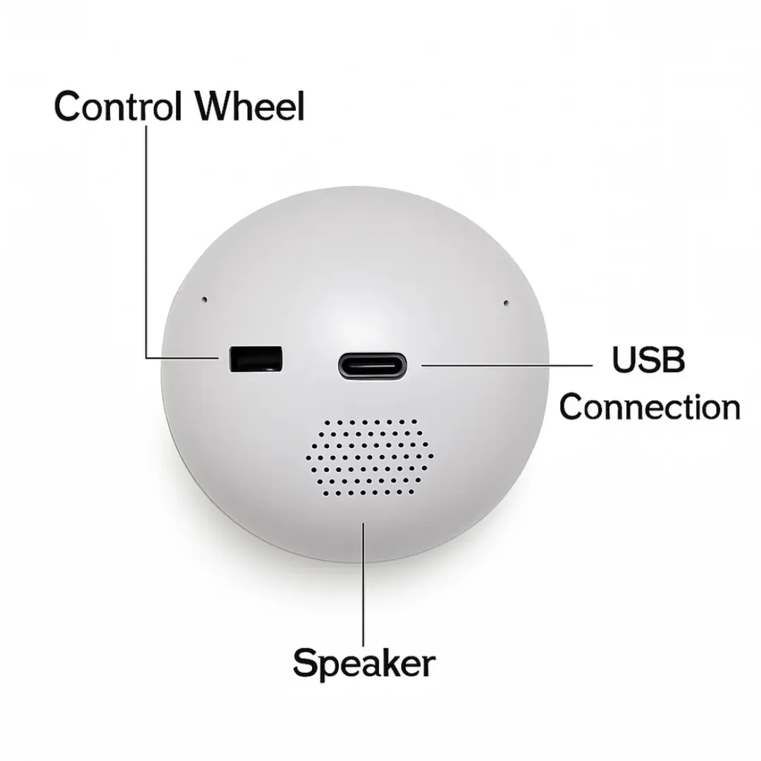2.7inch Crystal Ball with Electronic Display DIY Video Import Possible Unique Gift for Home & Office Light-Up Sphere Christmas Gift