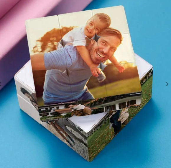 Time Limited Sale Custom Multi Photo Rubic's Cube Six sides Rubic's Cube - For Father And Baby Father's Day Gifts