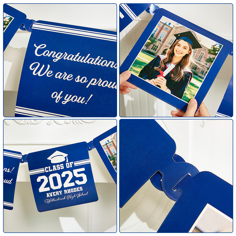 Personalized Graduation Photo Paper Banner Graduation Gift Ideas For Friends
