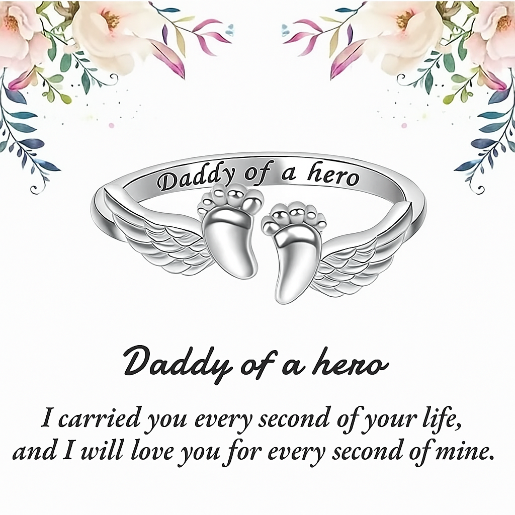 Ring with Corner Wing and Small Foot Design, Adjustable Sleeve Ring to Match Daily Wear, Perfect Gift for Moms