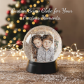 Personalized Photo Photo Snow Globe with Black Base Snow Globe Family Christmas Keepsake