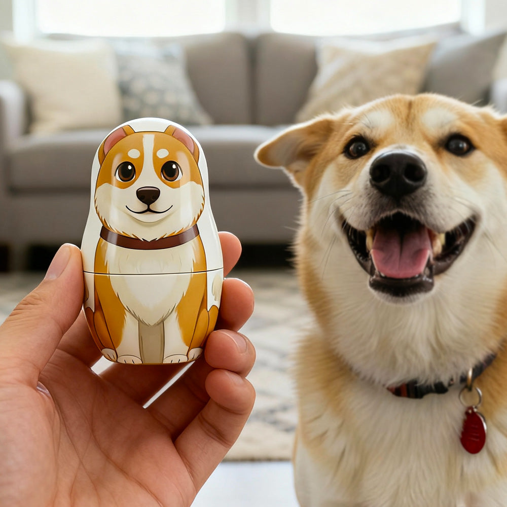 Personalized Portrait Nesting Doll Custom Photo Father's Day Gifts Family Portrait Cartoon Style Gift Photo Anniversary Gifts