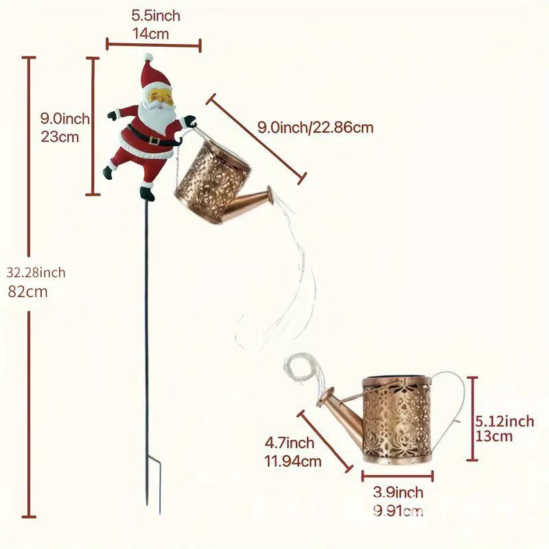 Solar-Powered Santa Claus Lights Ground-Mounted Outdoor Solar Lights Courtyard Decorative Lights