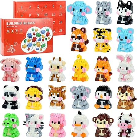 12/24 Days Christmas Advent Calendar Mini Christmas Building Blocks The Best of Creative Gift