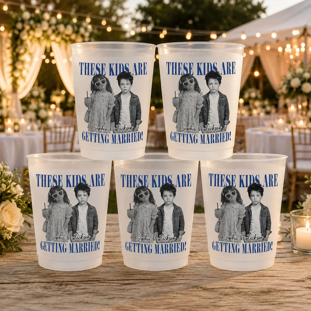 These Kids Are Getting Married! - Wedding Party Favor, Bachelor, Hen's Pary - Personalized Cups