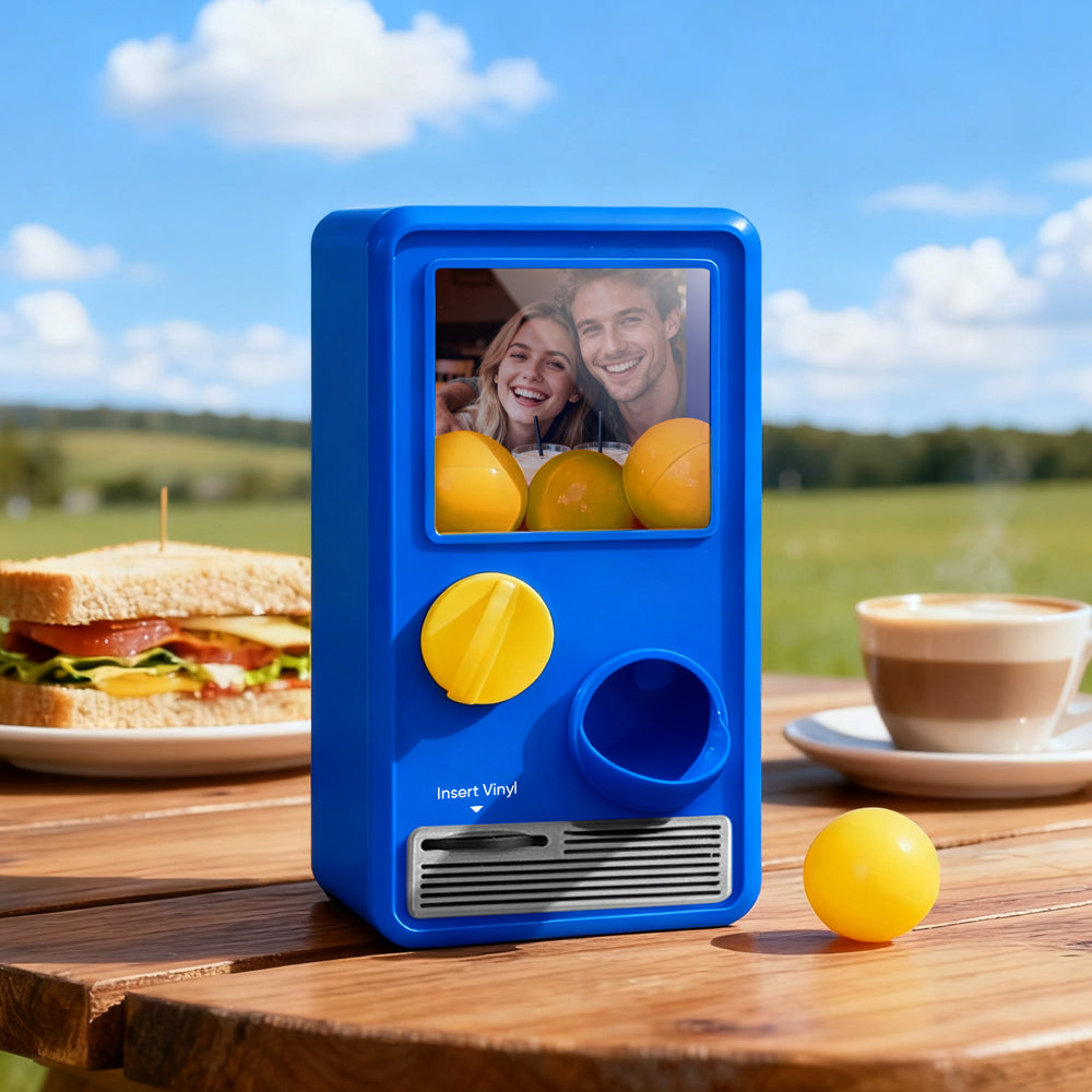 TT ALL Personalized Music and Photo Music Gachapon Machine Custom Song Mini Record Box Retro Gifts for Her Christmas Gifts