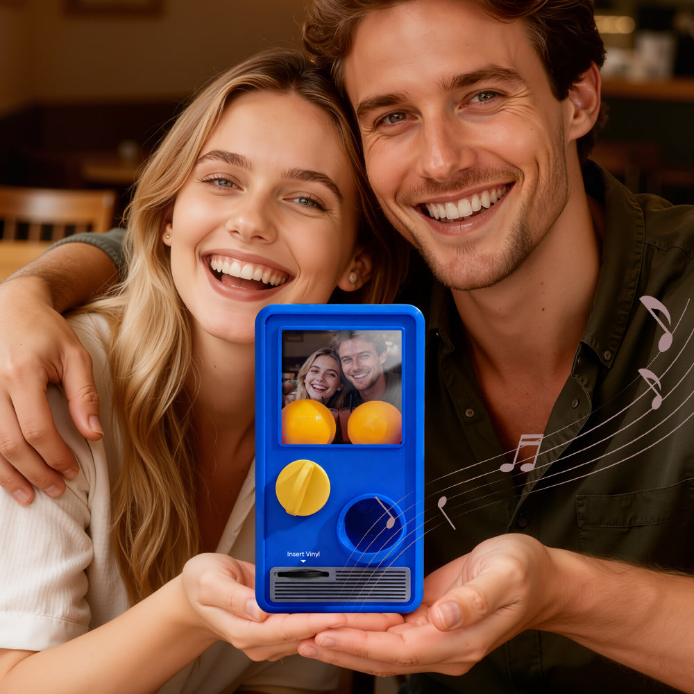 TT ALL Personalized Music and Photo Music Gachapon Machine Custom Song Mini Record Box Retro Gifts for Her Christmas Gifts