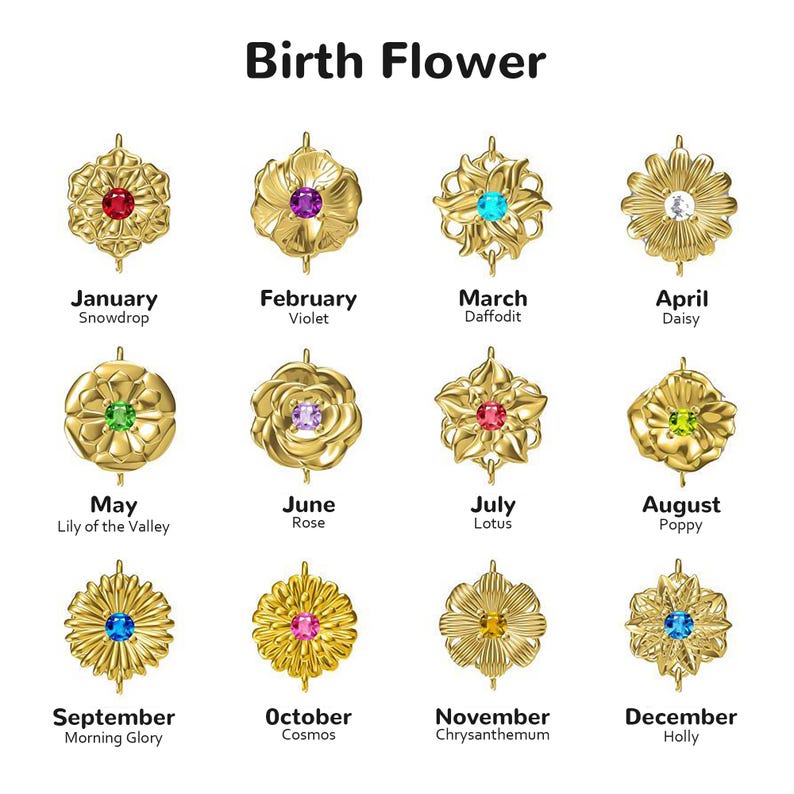 Personalized Birth Flower Fidget Spinner Ring: Anxiety Jewelry, Valentine's Day Gift, Mother's Day Gifts