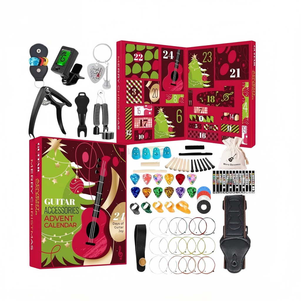 Guitar Picks Advent Calendar Guitar Accessory Set Christmas Countdown Blind Box A Gift for Guitar Lovers